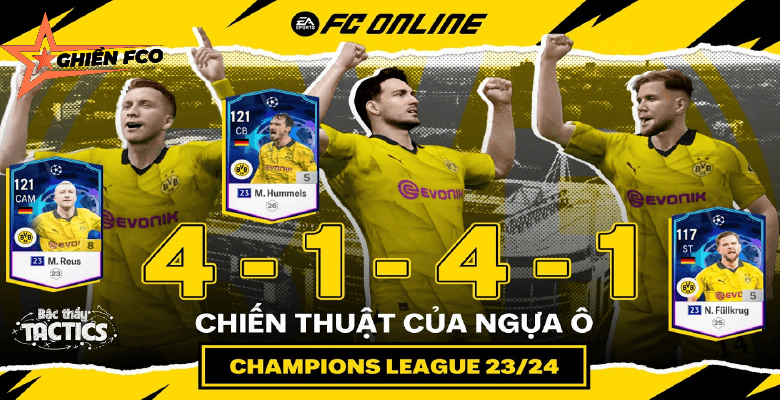 Chiến thuật của Ngựa Ô Dortmund tại UEFA Champions League 23/24