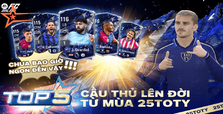 TOP 5 CẦU THỦ ĐƯỢC NÂNG CẤP MẠNH MÙA 25TOTY-N | FC ONLINE
