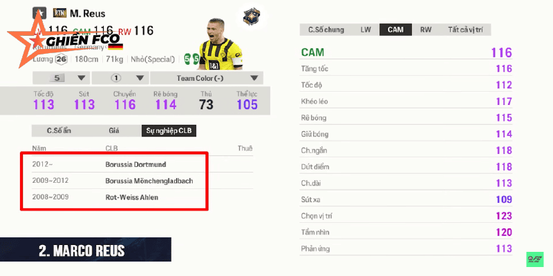 Marco Reus-Tiền Vệ (Mùa Euro 2024)